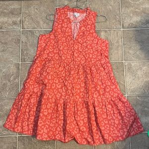 Mud Pie. Coral in color. Size medium. Leopard print